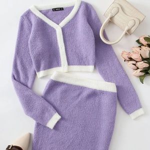 Purple skirt set
